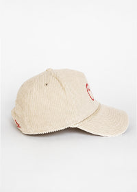 Chi Rope Wide Whale Cord Hat - Ivory
