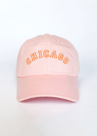 Chicago Arch Dad Hat - Pink & Orange