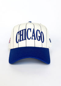 Chicago Cubs Pinstripe Puff Hat - Royal