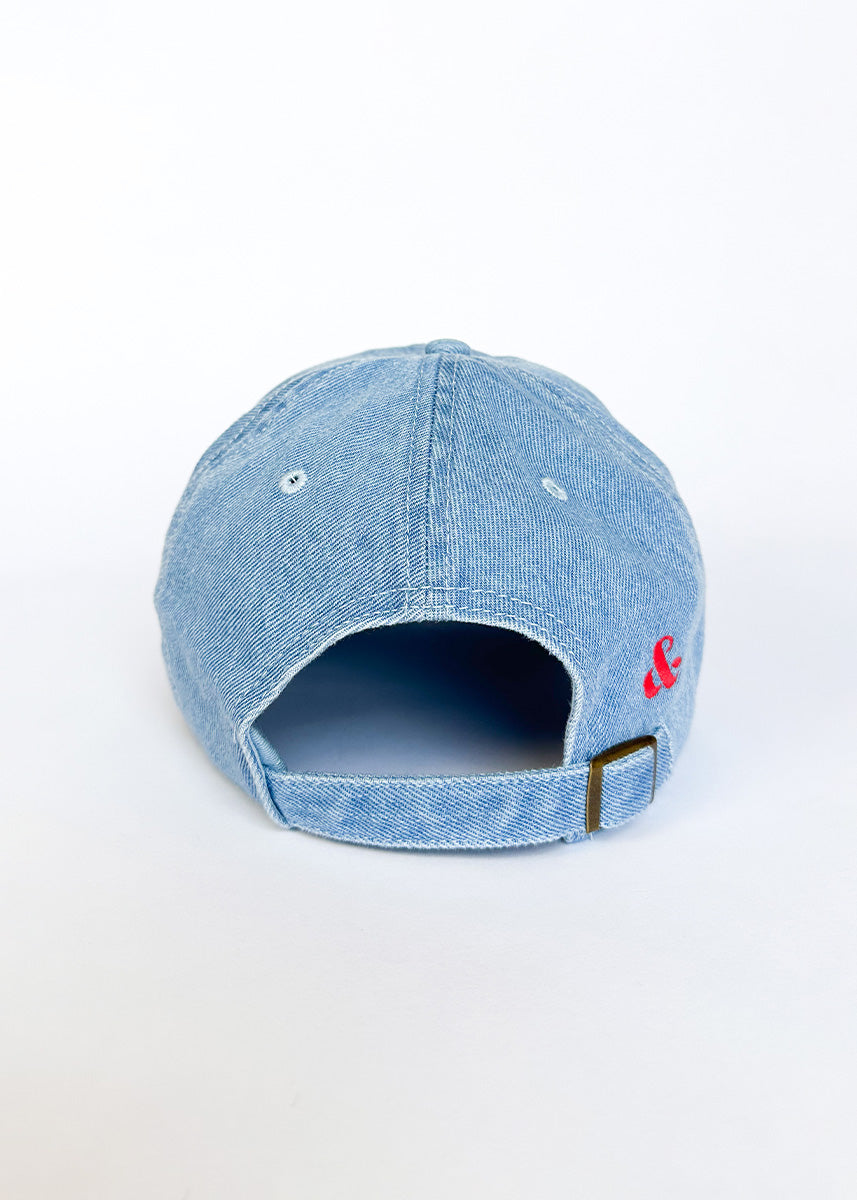Chicago. Dad Hat - Denim & Red