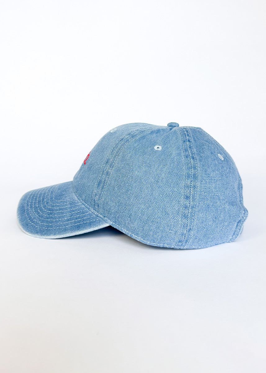 Chicago. Dad Hat - Denim & Red