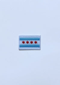 Chicago Flag Patch - Light Blue & Red