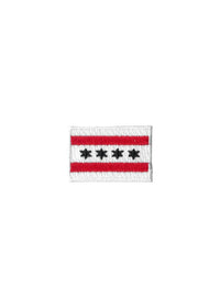 Chicago Flag Patch - Black & Red