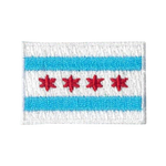 Chicago Flag Patch - Light Blue & Red