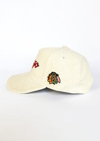 Chicago Forever Wide Whale Cord Hat - Blackhawks