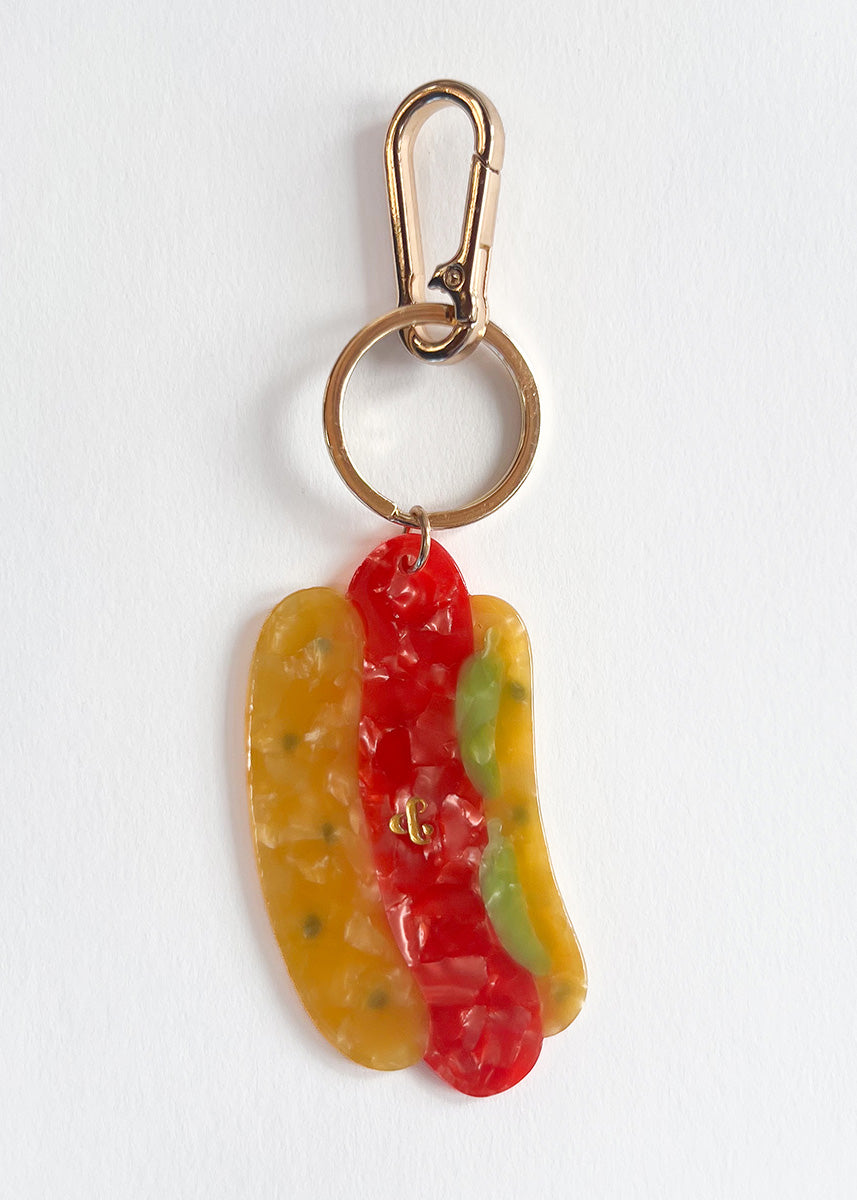 Chicago Hot Dog Keychain