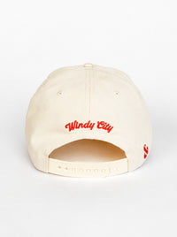Chicago Patch Baseball Hat - Ivory & Light Brown Suede