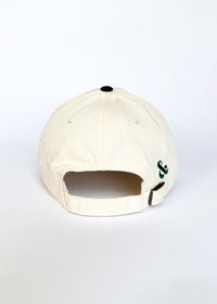 Chicago Script Baseball Cap - Ivory & Dark Green