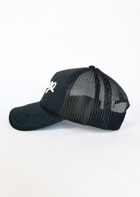 Chicago Script Trucker Hat - Black