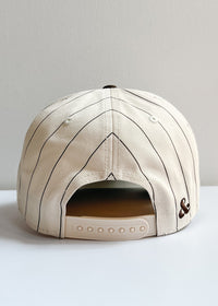 Chicago Puff Pinstripe Baseball Cap - Chocolate