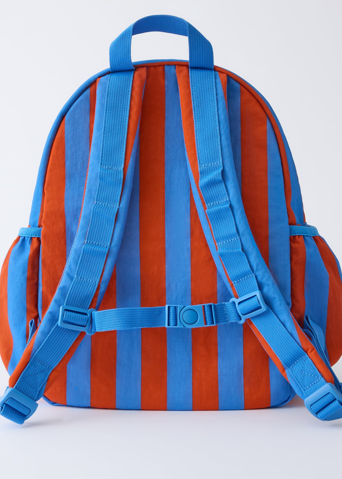 Cool Kid Backpack - Blue & Rust Stripe