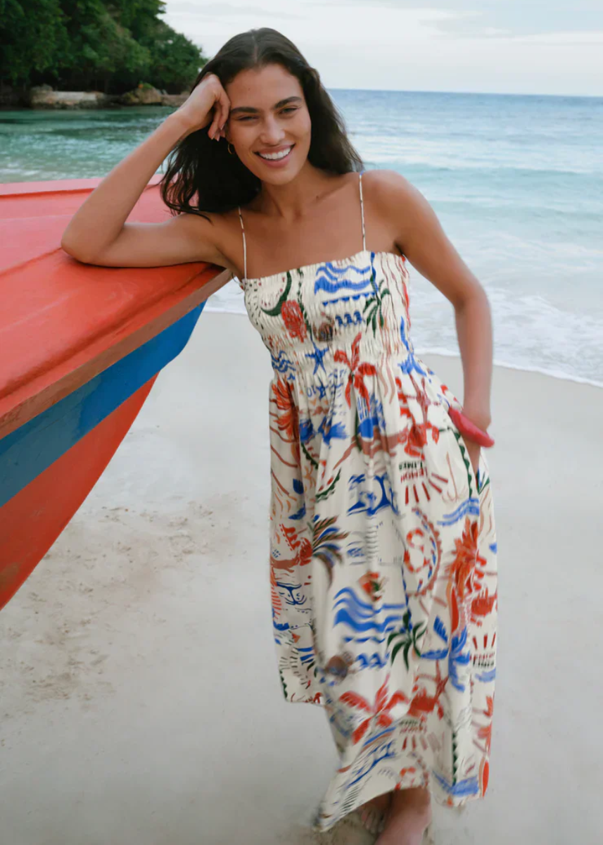 Cornelia Getaway Midi Dress - Multi