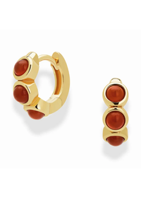 Corynn Gemstone Huggies - Red Agate
