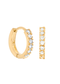 Cubic Mini Hoops - Gold