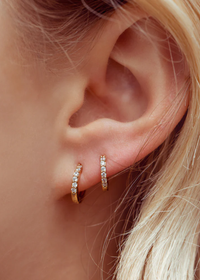 Cubic Mini Hoops - Gold