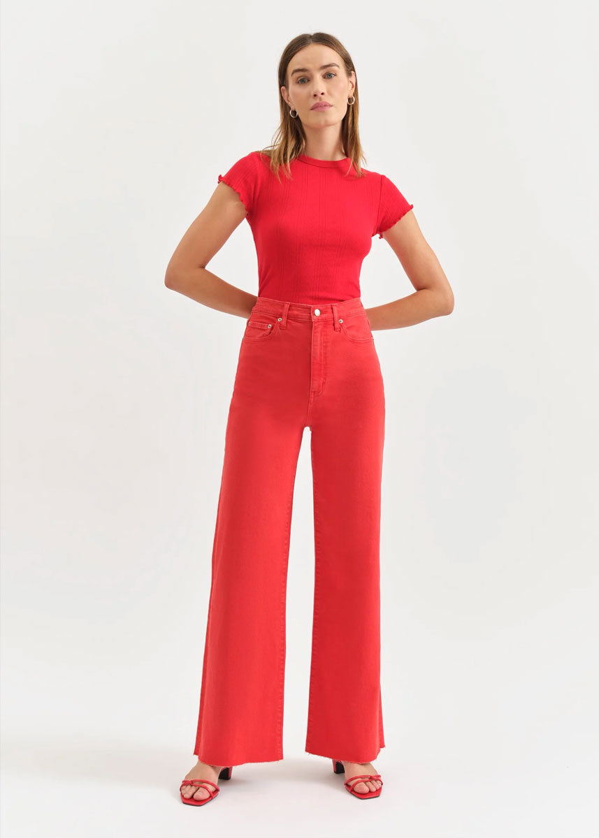 Far Out High-Rise Wide Leg - Cherry Avenue