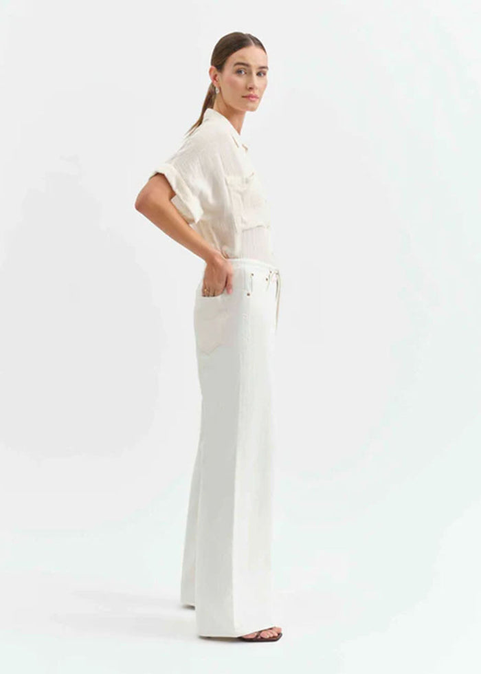 Madison Mid-Rise Wide Leg - Milkshake