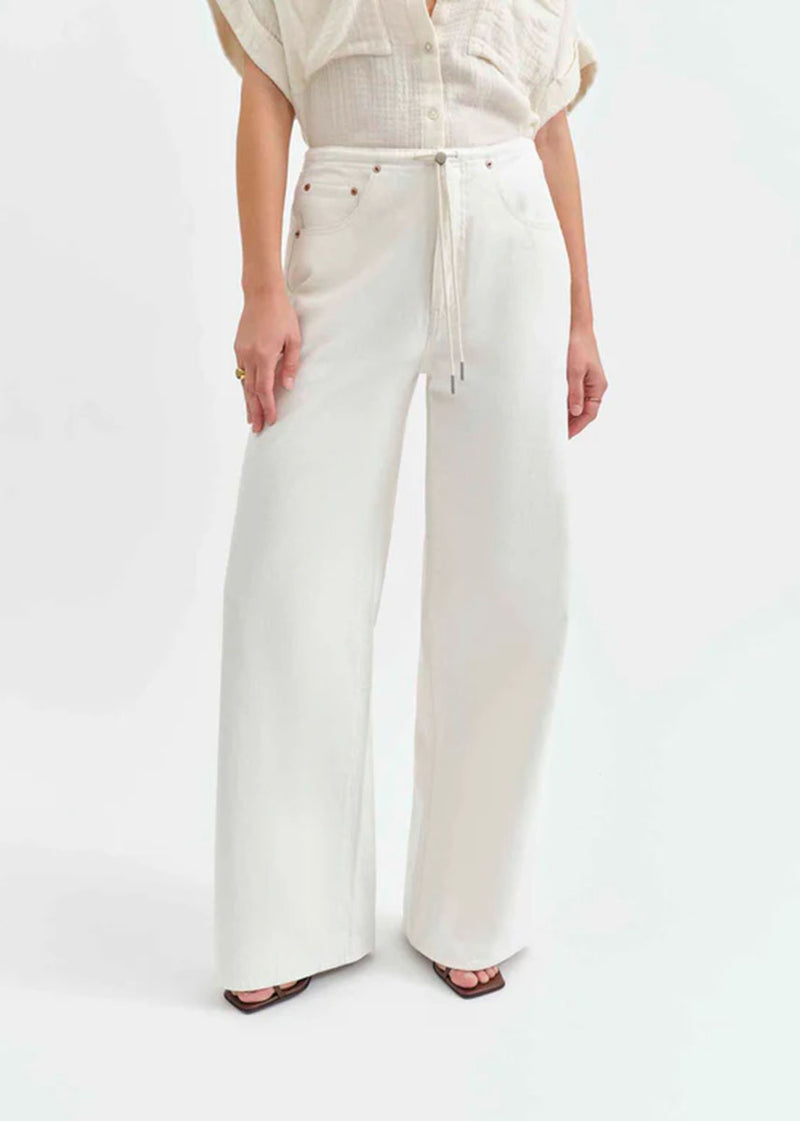 Madison Mid-Rise Wide Leg - Milkshake