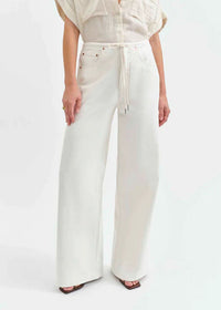 Madison Mid-Rise Wide Leg - Milkshake