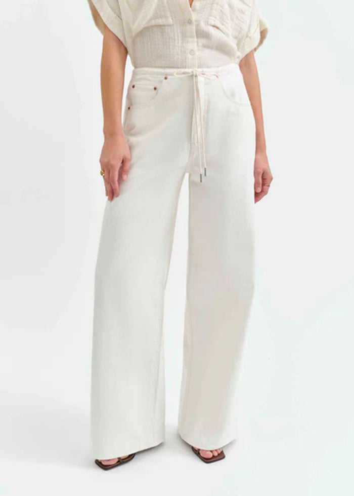 Madison Mid-Rise Wide Leg - Milkshake