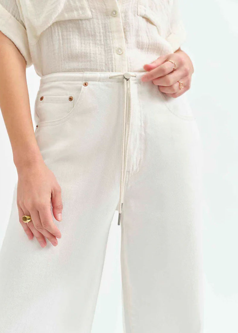 Madison Mid-Rise Wide Leg - Milkshake