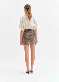 Malibu Mid-Rise Mini Skirt - Cool Cat