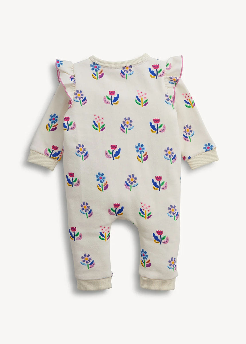 Magnetic French Terry Romper - Floral Ivory