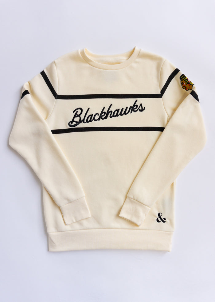 Blackhawks Script Sweatshirt - Cream