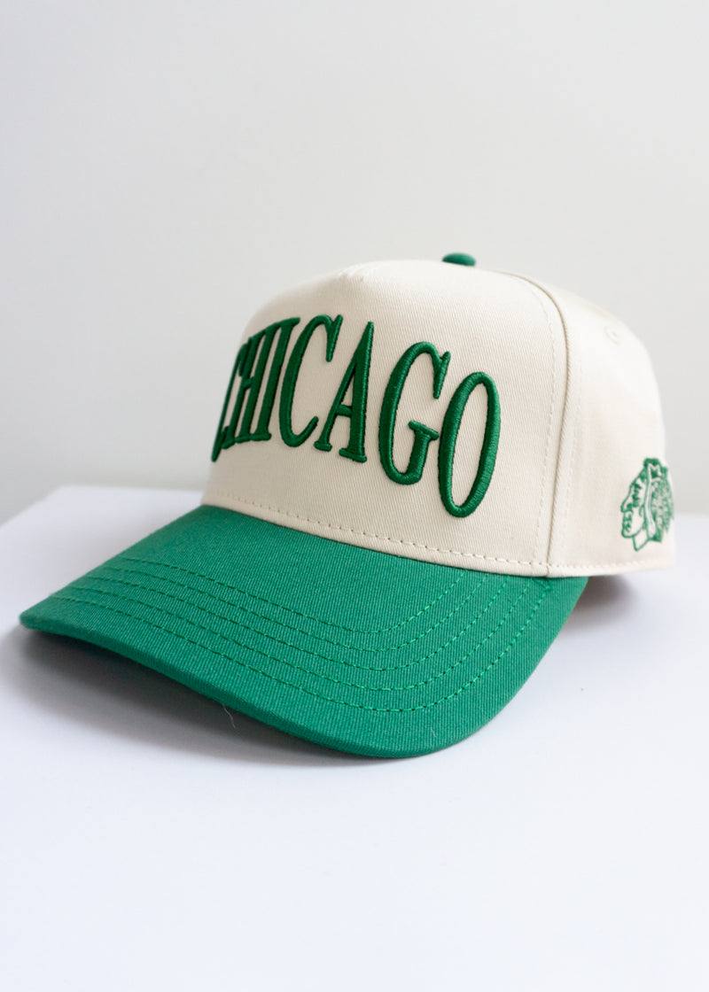 Chicago Blackhawks Puff Baseball Cap - Emerald