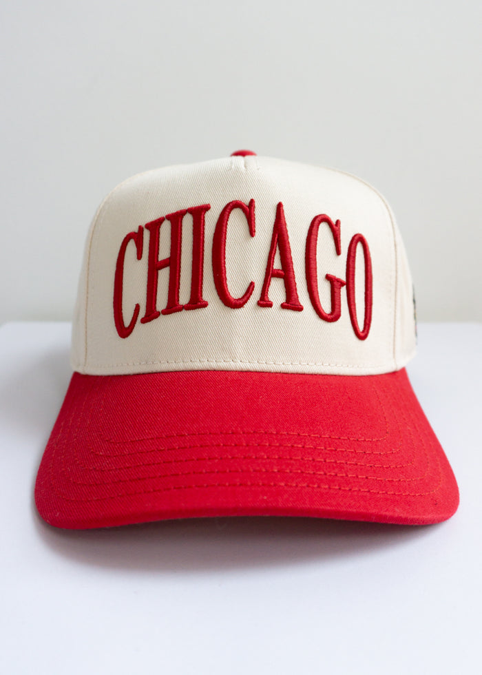 Chicago Blackhawks Puff Baseball Cap - Red