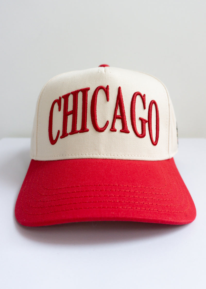 Chicago Blackhawks Puff Baseball Cap - Red