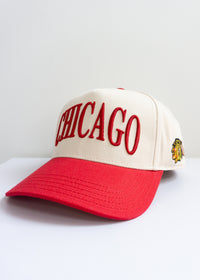 Chicago Blackhawks Puff Baseball Cap - Red
