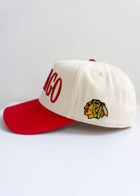 Chicago Blackhawks Puff Baseball Cap - Red