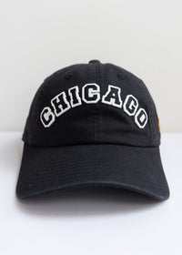 Chicago Blackhawks Block Letter Baseball Cap - Black