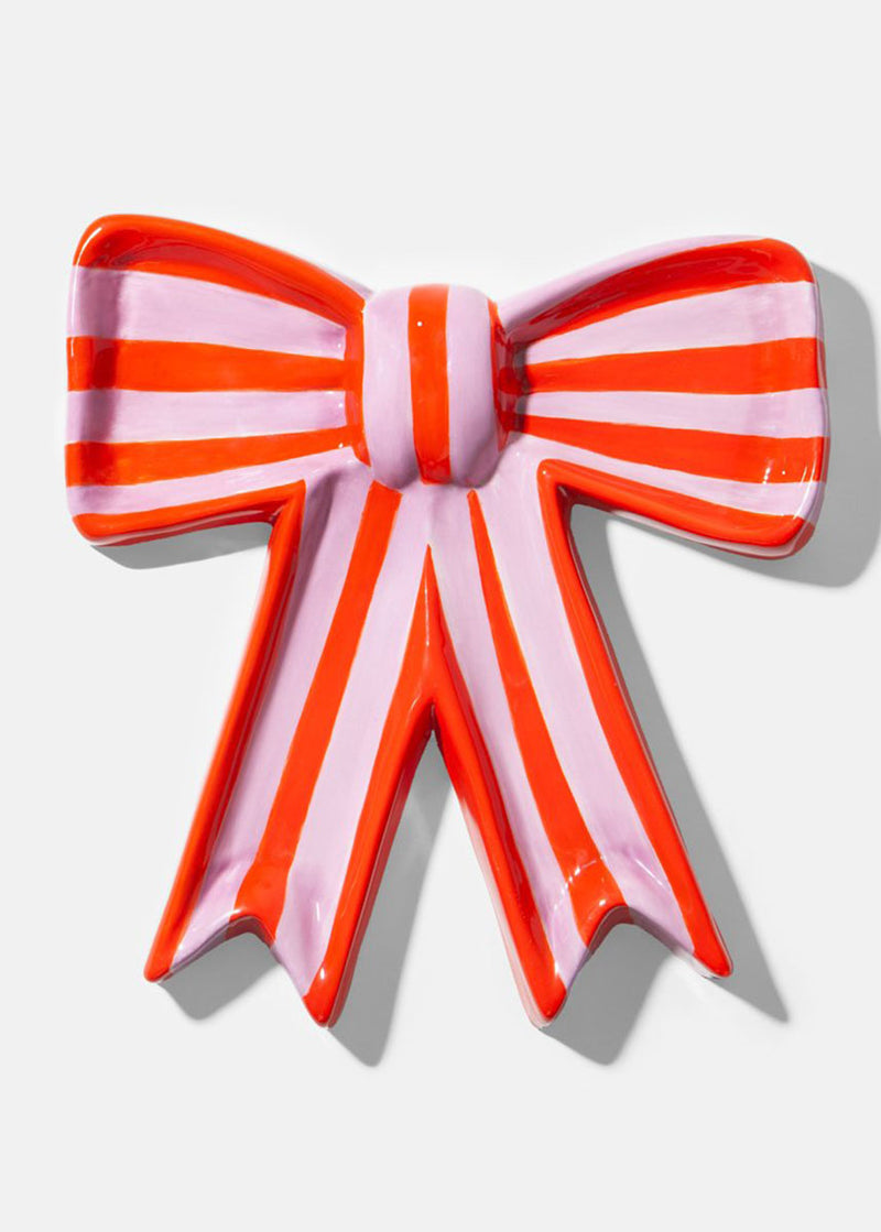 Striped Bow Trinket Tray