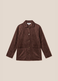 Decker Suede Chore Jacket - Dark Chocolate