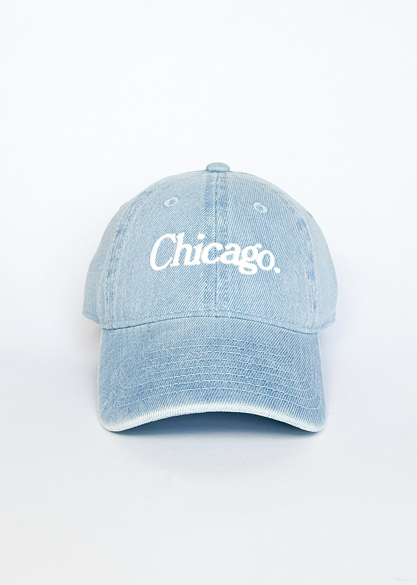 Toddler Chicago. Dad Hat - Denim