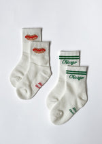 Mini Chicago Crew Sock (2-Pack) - Chicago Dog & Chicago Script