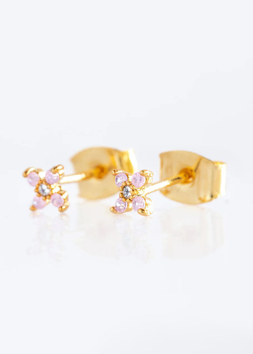 Kia Flower Studs - Gold