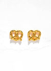 Knot Your Average Pretzel Studs - Gold