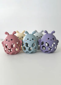 Garden Party Honey Bee Teether - Whisper Gray
