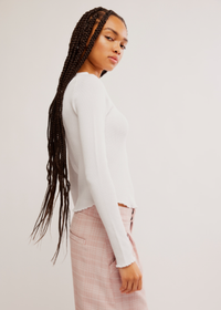 Easy Does It Long Sleeve Tee - White