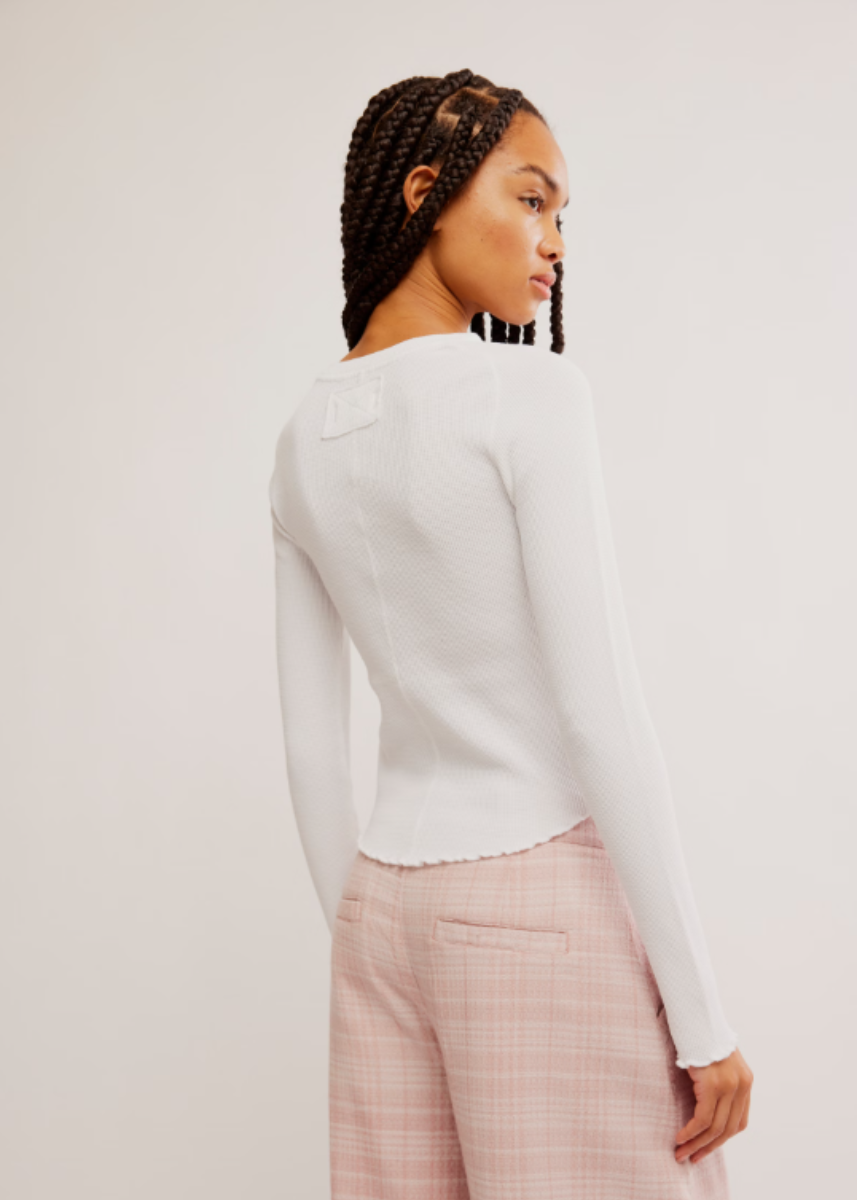 Easy Does It Long Sleeve Tee - White