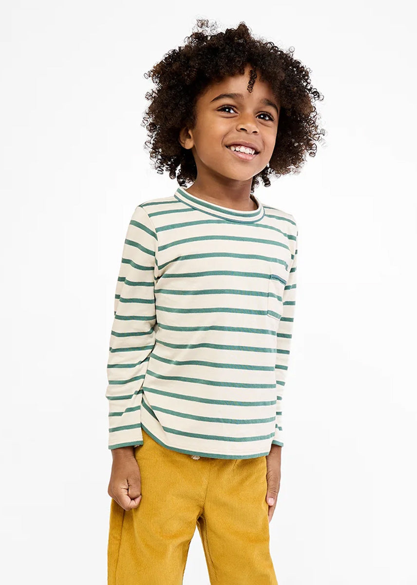 Edward Toddler Long Sleeve - Pine Stripe