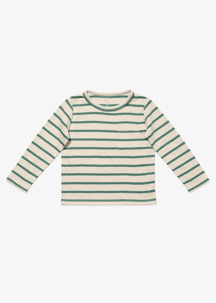 Edward Toddler Long Sleeve - Pine Stripe