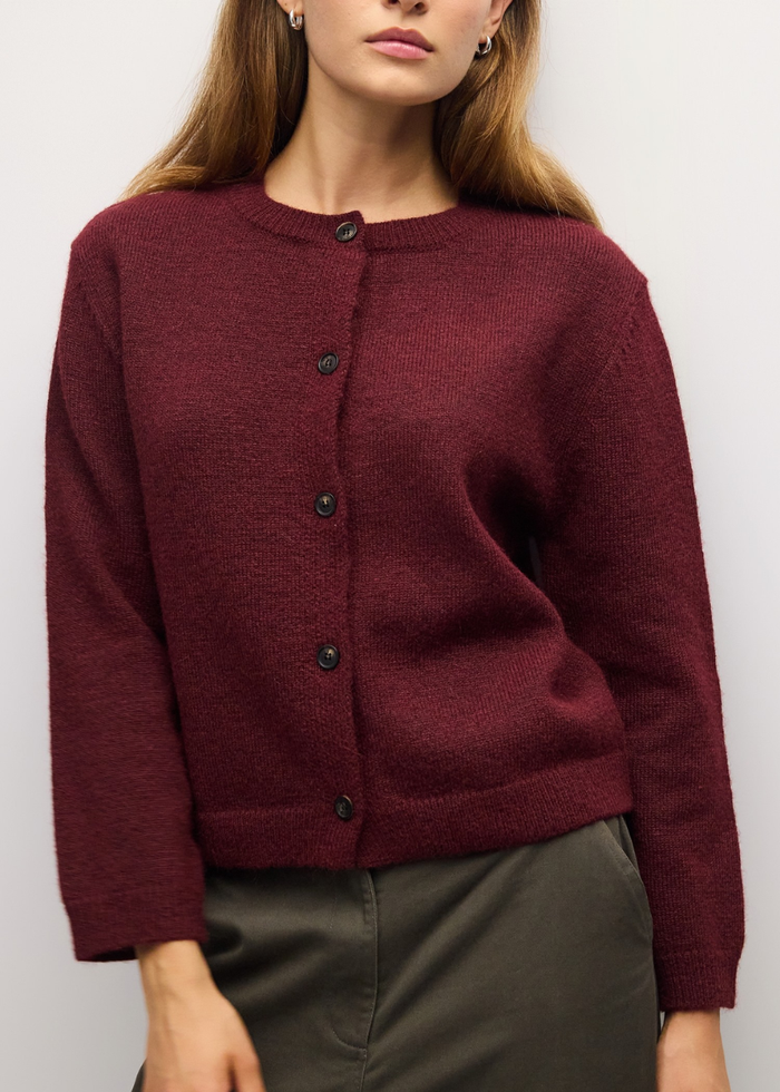 The Elaine Cardigan - Burgundy