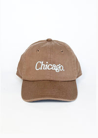 Toddler Chicago. Dad Hat - Espresso & Blue
