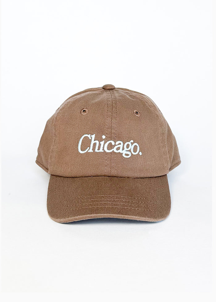 Toddler Chicago. Dad Hat - Espresso & Blue