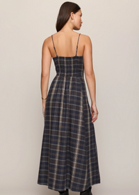 Evermore Plaid Midi Dress - Eclipse