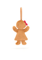 Festive Folly Gingerbread Ruby Ornament